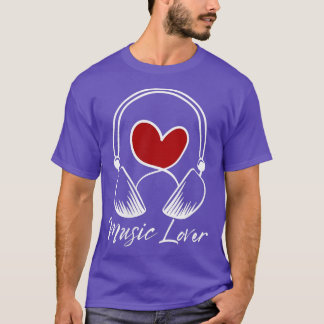 Music Teacher Music-lover I Heart Music Headphones T-Shirt