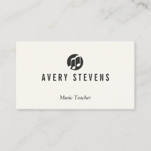 Music Teacher, Music Notes Logo, Musician Business Card