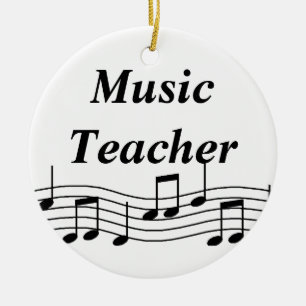 Music Teacher Musical Notes Ceramic Tree Decoration