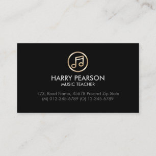 Music Teacher Musician Business Card