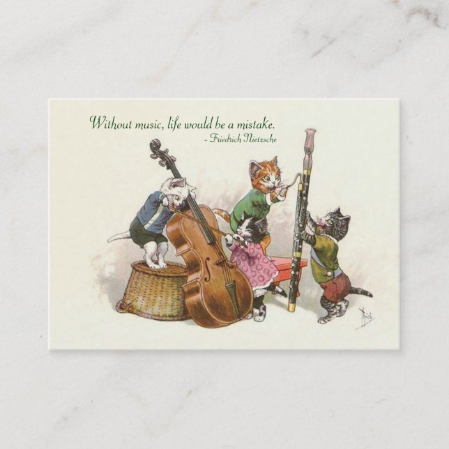Music Teacher, Musician. Music Store - Two Sided Business Card (Front)
