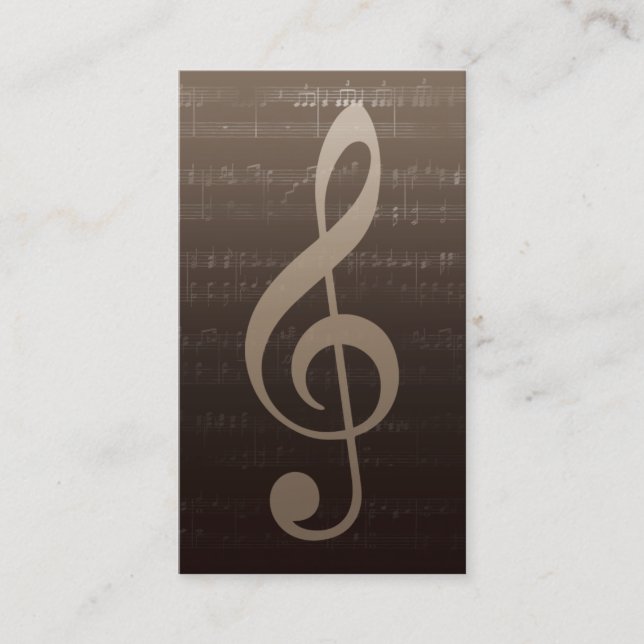 Music Teacher Musician Vintage Musical Business Card (Front)