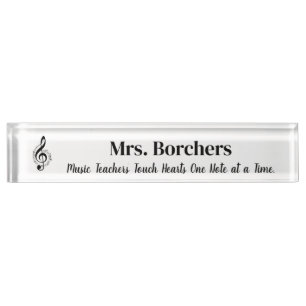 Music Teacher Nameplate