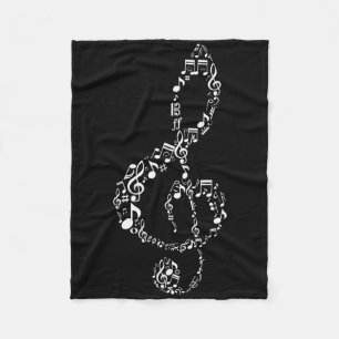 Music Teacher Notes Musician  Fleece Blanket