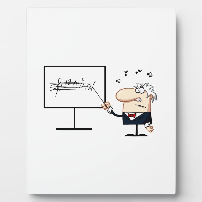 music teacher older man graphic plaque (Front)