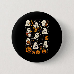 Music Teacher Orchestra Shirt, Spooky Halloween Gh 6 Cm Round Badge