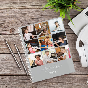Music Teacher Photo Collage Custom Yearly  Planner
