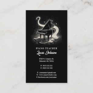 Music Teacher Pianist Business Card