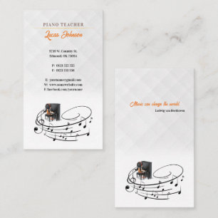 Music Teacher   Pianist Business Card