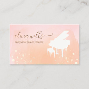 Music Teacher, Pianist, Songwriter , Watercolor Business Card