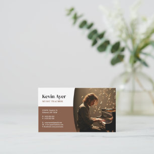 Music Teacher Piano Business Card