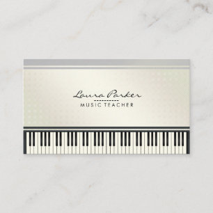 Music Teacher Piano Keyboard Musician Pianist Business Card
