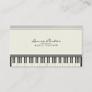 Music Teacher Piano Keyboard Musician Pianist Business Card