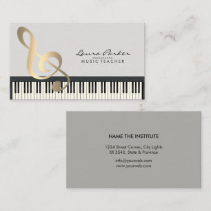 Music Teacher Piano Keyboard Musician Pianist Business Card