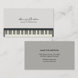 Music Teacher Piano Keyboard Musician Pianist Business Card