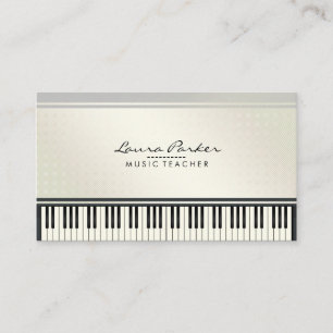 Music Teacher Piano Keyboard Musician Pianist Business Card