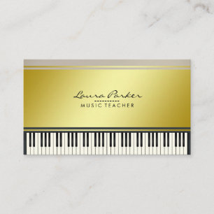 Music Teacher Piano Keyboard Musician Pianist Business Card