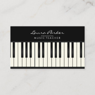 Music Teacher Piano Keyboard Musician Pianist Business Card