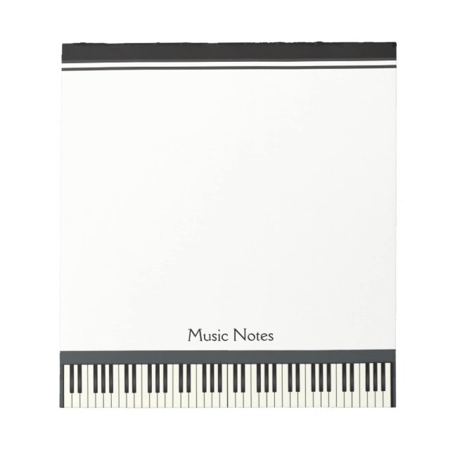 Music Teacher Piano Keyboard Musician Pianist DJ Notepad (Front)