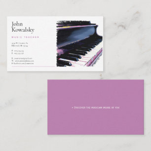 Music Teacher Piano Keys Business Card
