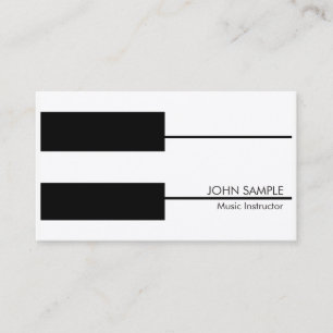 Music Teacher Piano Lessons Instructor Business Card