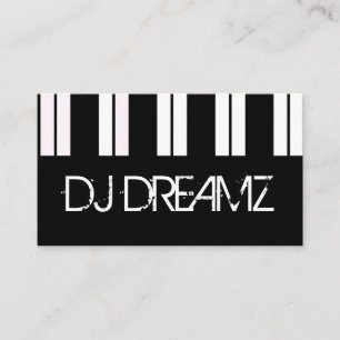 Music Teacher Piano Night Club DJ Professional Business Card