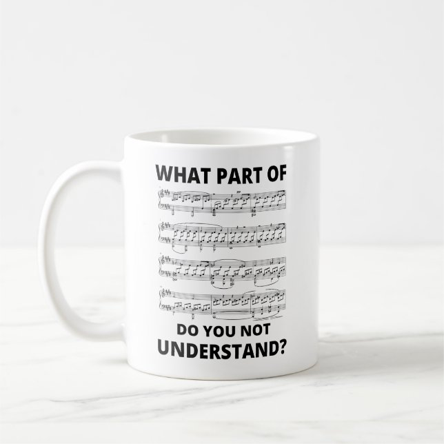 Music Teacher Piano Player Musical Notes Gift Coffee Mug (Left)