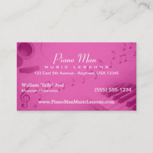 Music Teacher Private Music Lessons Business Card