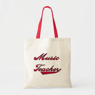 Music Teacher Red Tshirts and Gifts Tote Bag