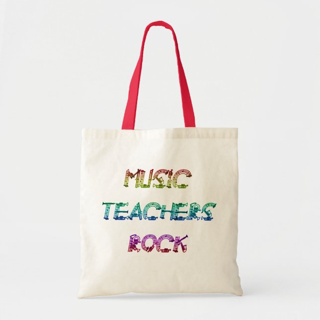 MUSIC TEACHER ROCK 2 TOTE BAG (Front)
