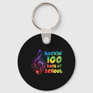 Music Teacher -rockin 100 Days Of School Music Key Ring