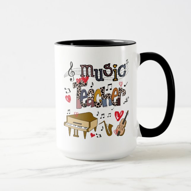 Music Teacher Sublimation Design, Music Teacher Mug (Right)