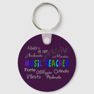 Music Teacher Terminology Design Key Ring