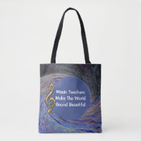 Music Teacher Thank You Blue Spiral Swirl School