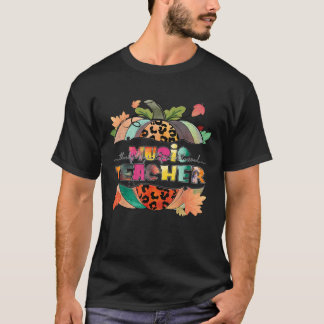 Music Teacher Thankful Grateful Blessed Pumpkin Au T-Shirt