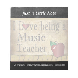 Music Teacher   Vintage Style Notepad
