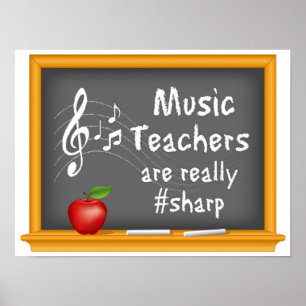 Music Teachers are Really # Sharp Poster