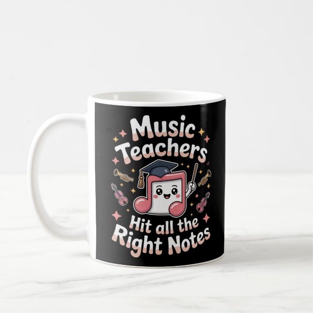 Music Teachers Hit All the Right Notes Coffee Mug (Left)