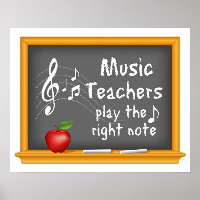 Music Teachers Play the Right Note Poster (Front)