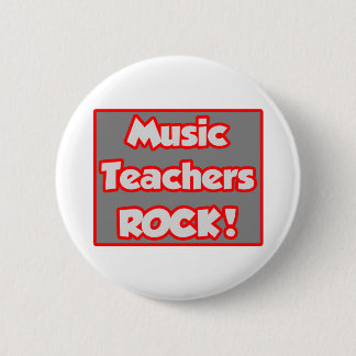 Music Teachers Rock! 6 Cm Round Badge