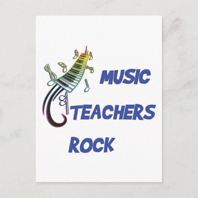 MUSIC TEACHERS ROCK POSTCARD (Front)