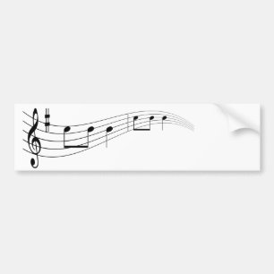 Music text bumper sticker