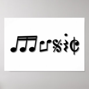 Music Text Design Poster