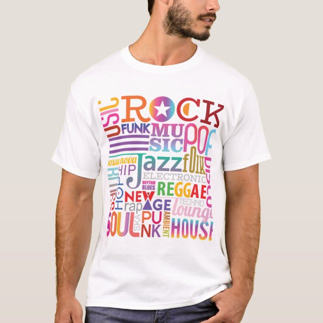 Music text design T-Shirt (Front)