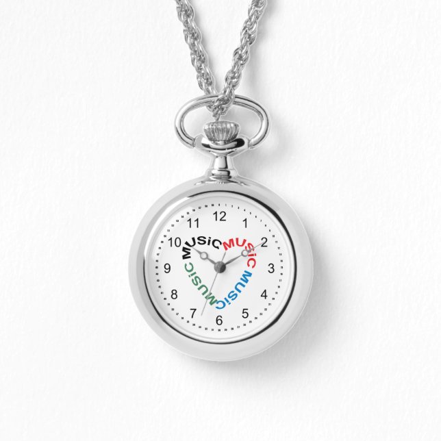 Music Text Heart Watch (Front)