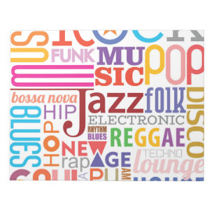 Music Text Styles Notepad