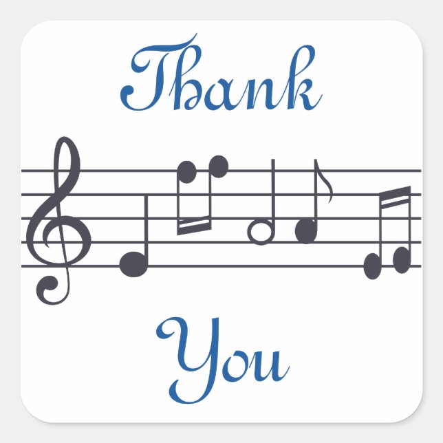 Music Thank You Sticker (Front)