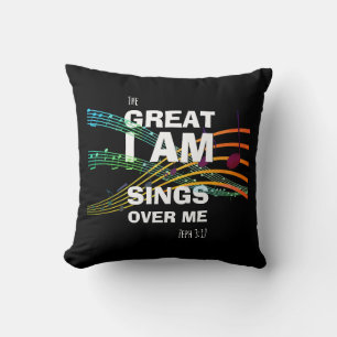 Music THE GREAT I AM SINGS OVER ME Christian Cushion