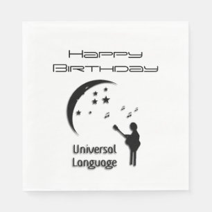 Music the Universal Language Birthday Napkin