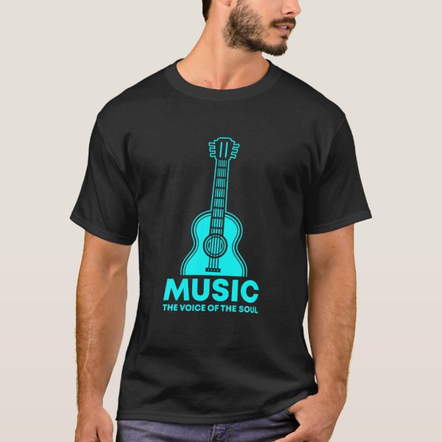 Music The Voice Of The Soul Guitar T-Shirt (Front)